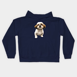 Shih Tzu Puppy Dog Kids Hoodie